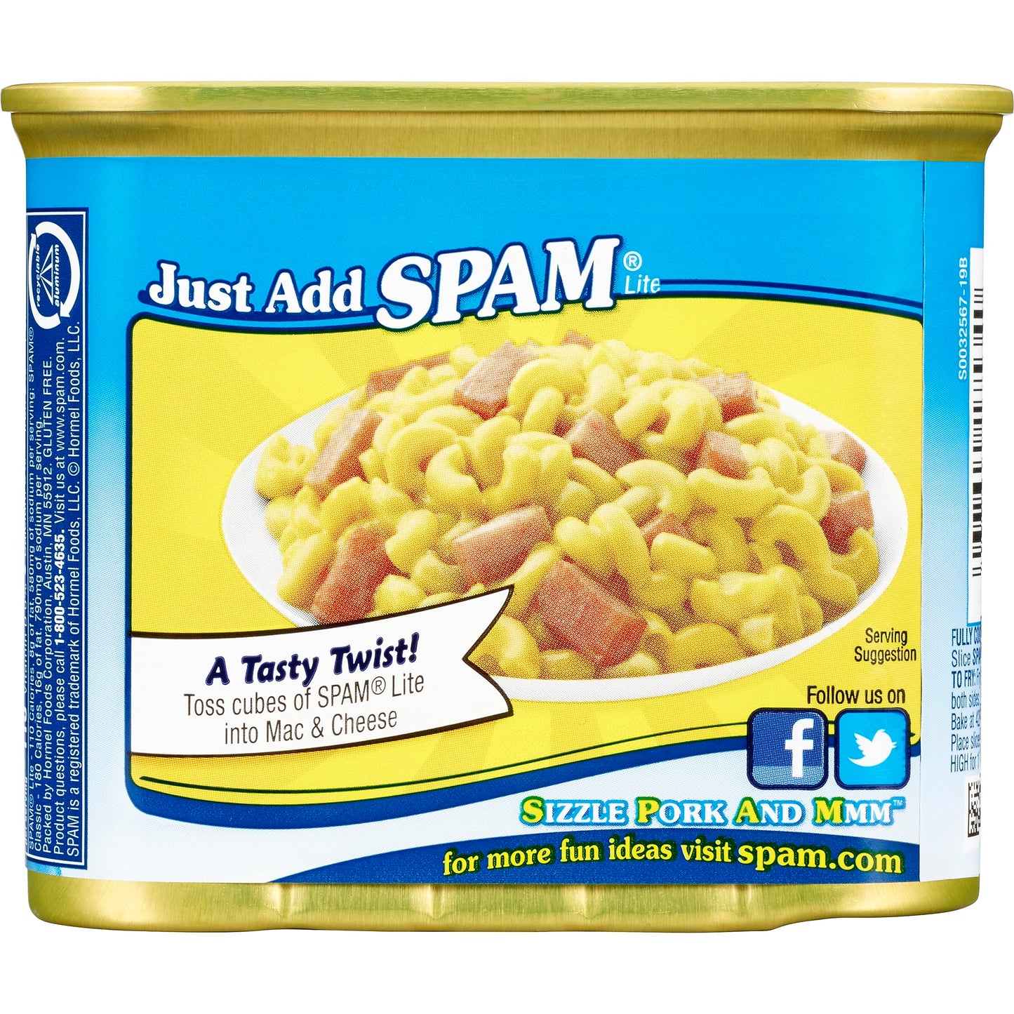 SPAM Lite, SPAM Canned Meat, 12 oz Can, (12 Pack)