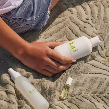 kai body lotion - a nourishing shea butter body lotion scented with fresh & light gardenia wrapped in white exotics, 8 oz | supple, glowing skin, vegan, clean. inspired by memories of Hawaii