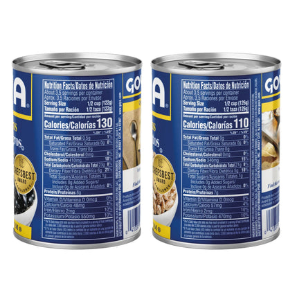 Goya Canned Beans Variety Pack, Black Beans & Pinto Beans, Pantry Staples for Soups, Rice Dishes & Everyday Meals, 15.5oz Each