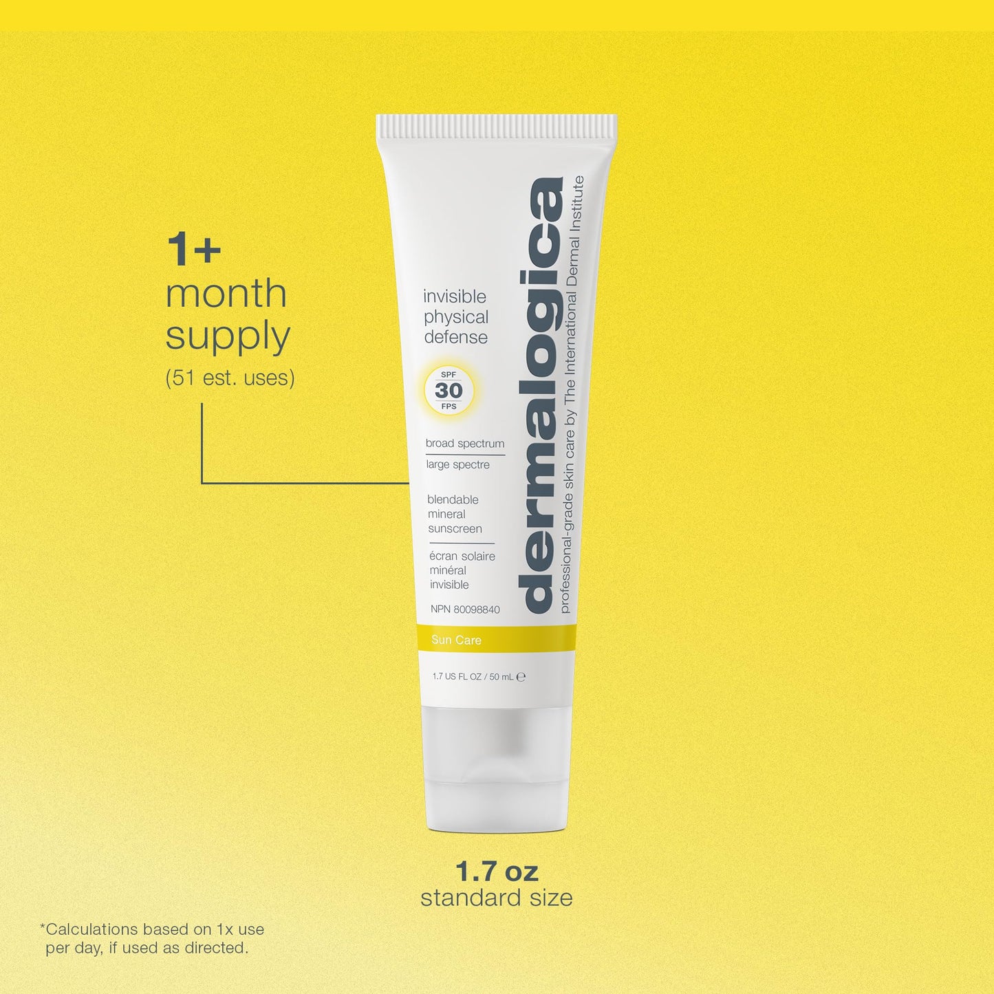 Dermalogica Invisible Physical Defense SPF30 (1.7 Fl Oz) Face Sunscreen Moisturizer - Non-Greasy Formula That Defends Against UVA/UVB/Blue Light
