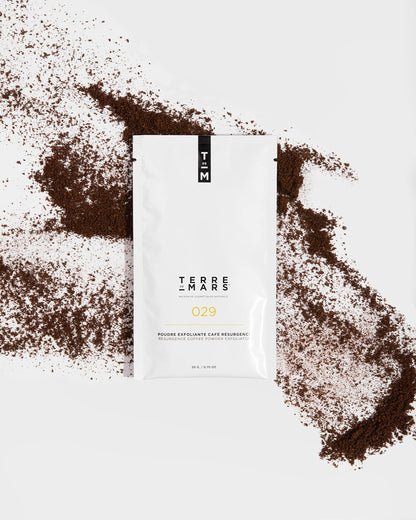 TERRE DE MARS| Resurgence Coffee Powder Exfoliator | Cosmos Organic | Café Arabica | Coconut | Castor oil| Exfoliates | Moisturizes | Nourishes | 20gm