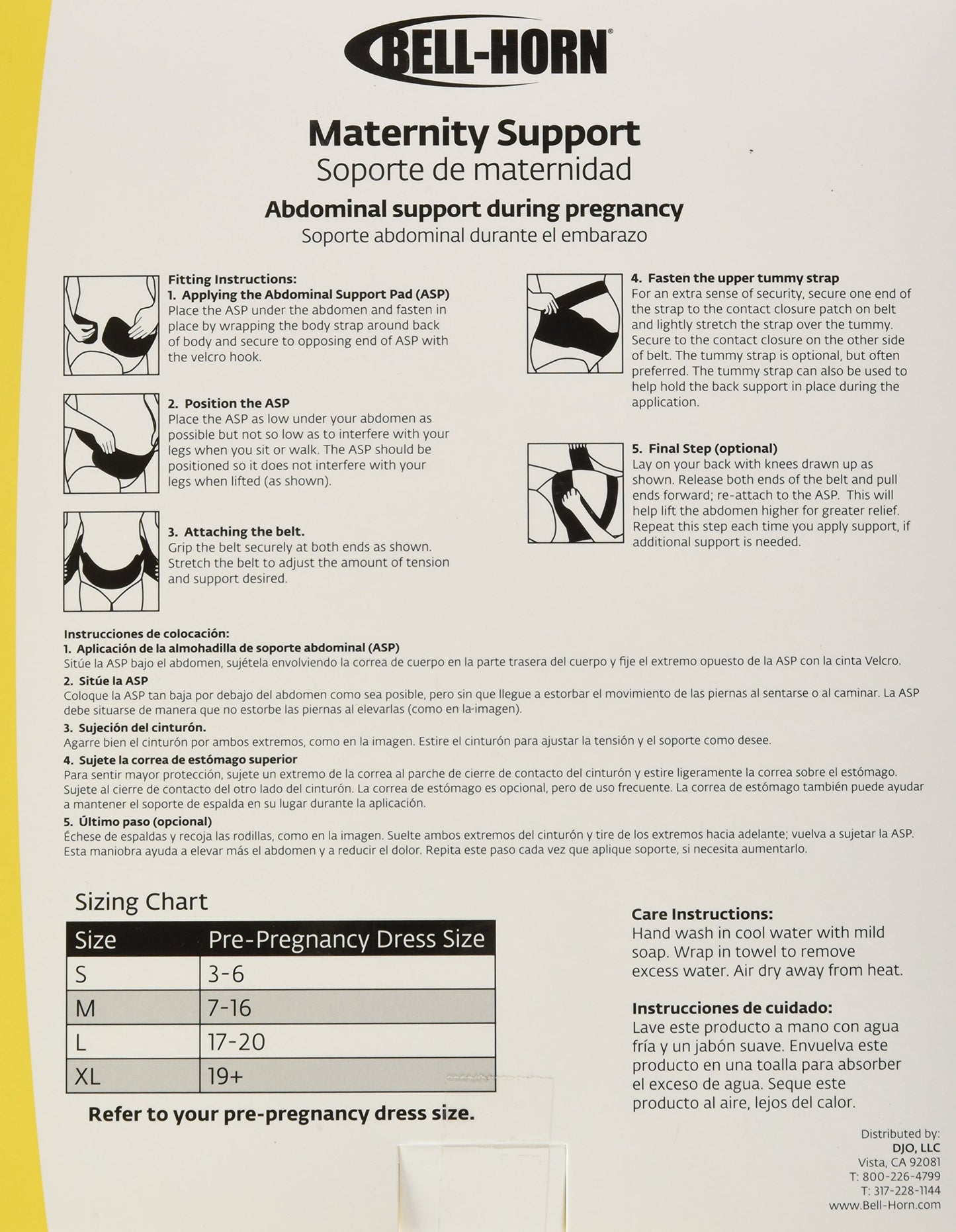 Bell-Horn Maternity Support Belt, Medium (Dress Size: 7-16)