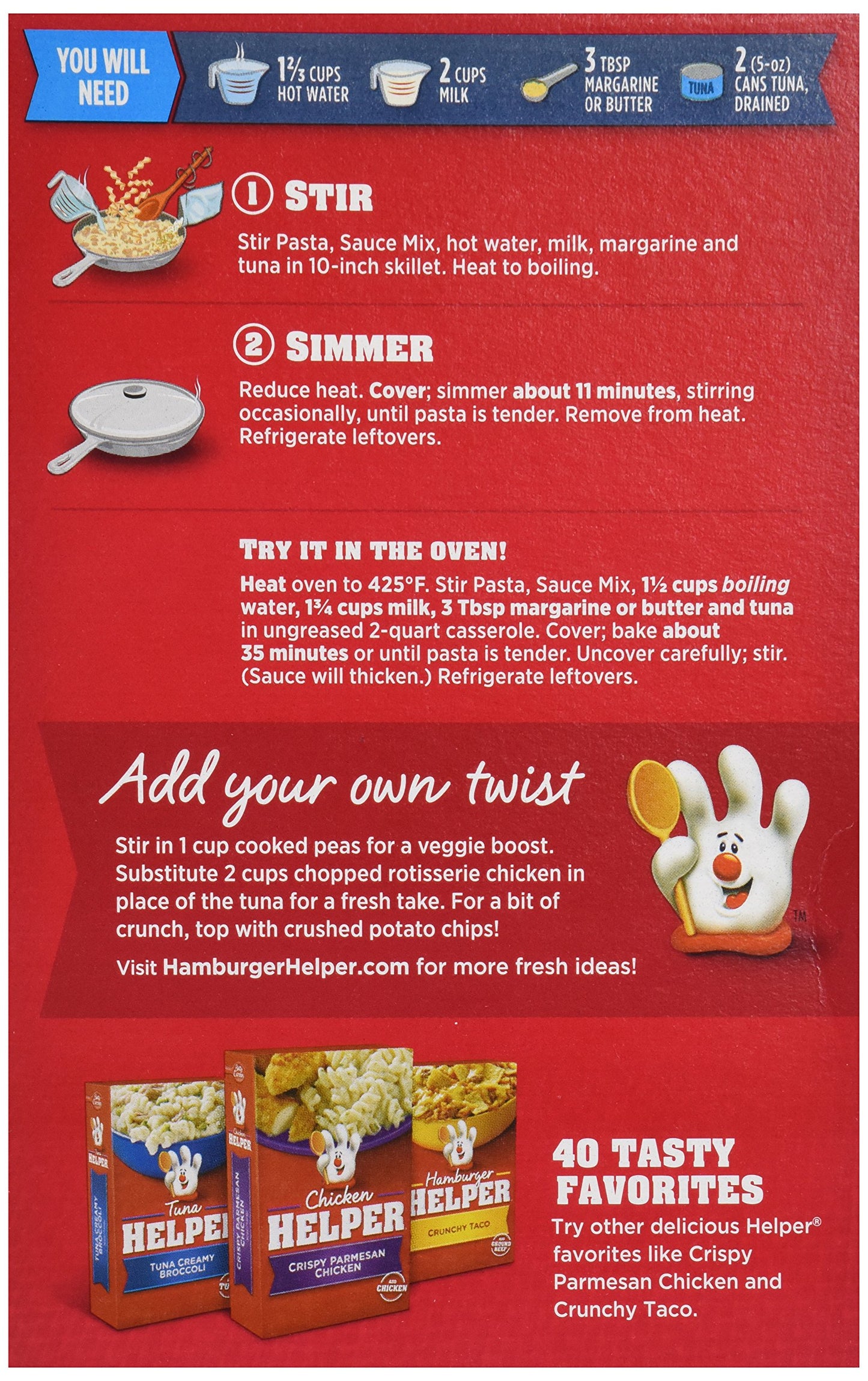 Tuna Helper Creamy Pasta Meal (5.5 oz) No Artificial Flavors, Ready in 3 Easy Steps, Quick Meals for Midweek Dinners, Busy Evenings & Families On-the-Go
