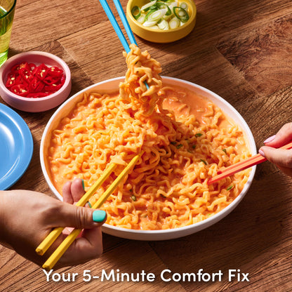 OTOKI Cheesy Ramen – Cheddar & Mascarpone Flavor | Creamy & Savory Stir-Fry Korean Instant Noodles | 3.88 oz (Pack of 4)
