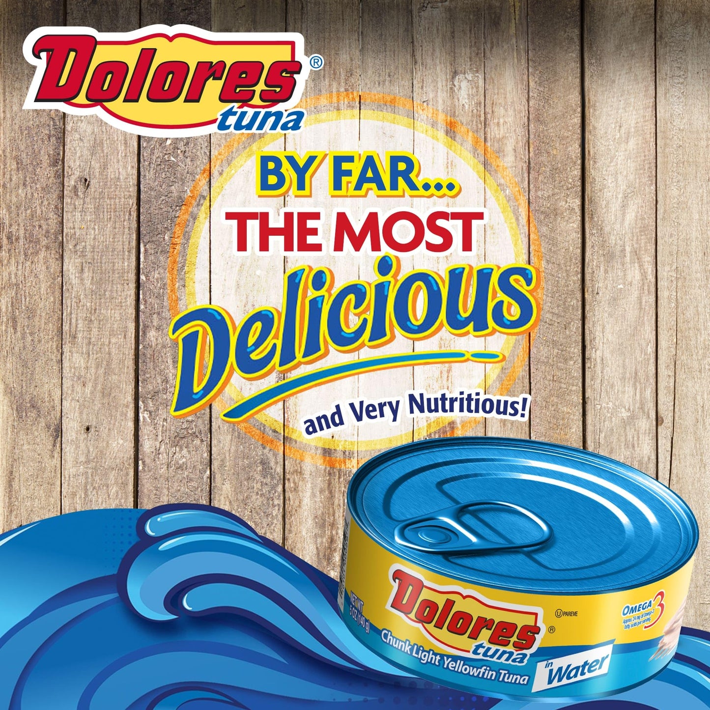 Dolores Tuna Chunk Light Yellowfin Tuna in Water, 5 oz Can (Pack of 24) – Mild Flavor, Flaky Texture, Ready-to-Eat Protein