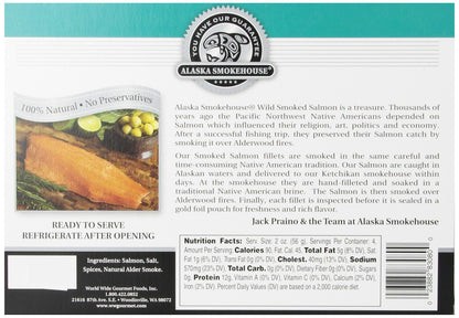 Alaska Smokehouse Jumbo Smoked Salmon (8 Oz), 3-Count Variety Pack