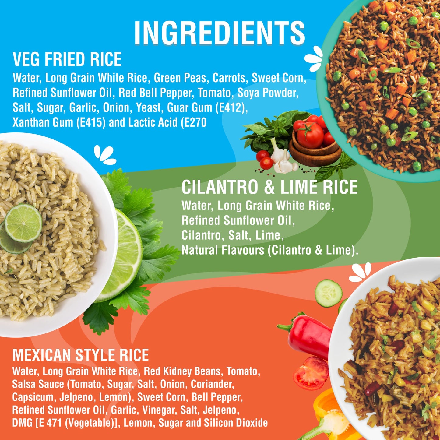 Eat Regal Rice Variety Pack, 8.8 oz | 6 Flavors: Spanish, Thai Jasmine, Long Grain, Cilantro Lime, Mexican, Veg Fried – Ready in 90 Sec – Non-GMO, Gluten-Free