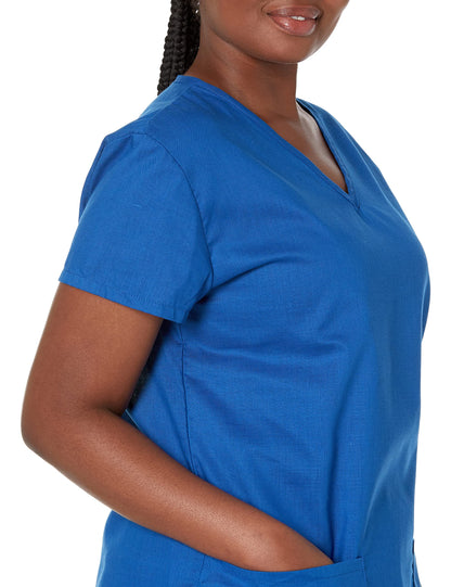 24|7 Comfort Scrubs Women's V-Neck Scrub Top