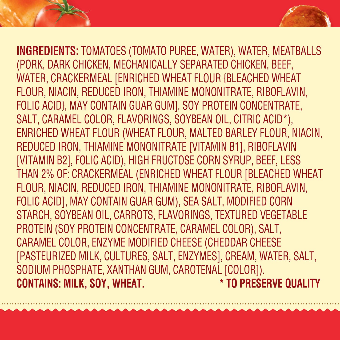 Chef Boyardee Mini Beef Ravioli and Meatballs, 15 Oz Can