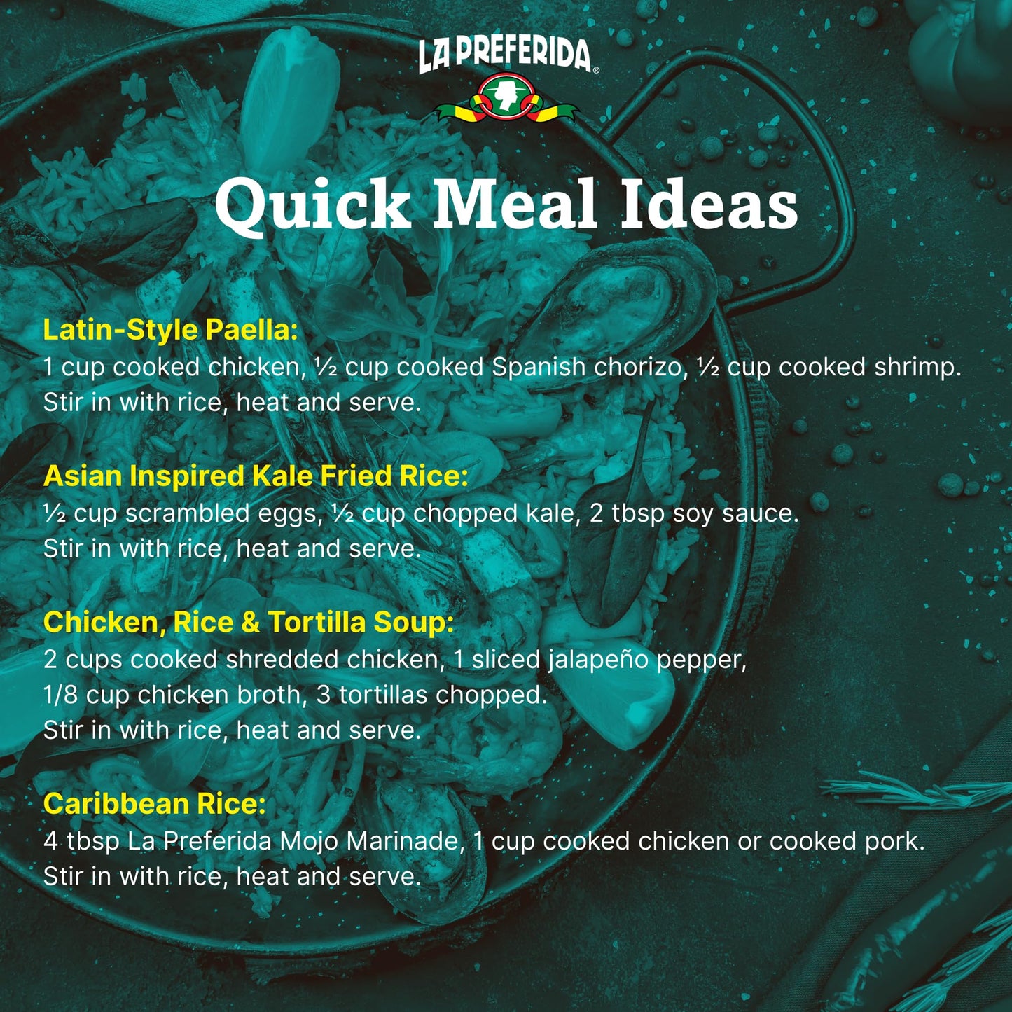 La Preferida Boxed Spanish Rice (Fluffy Mexican-Style Rice with Bell Peppers) – Ready in 15 Minutes. A Quick Side Dish for Any Meal. Vegan & Vegetarian-Friendly, 5.25 oz. (Pack of 12)
