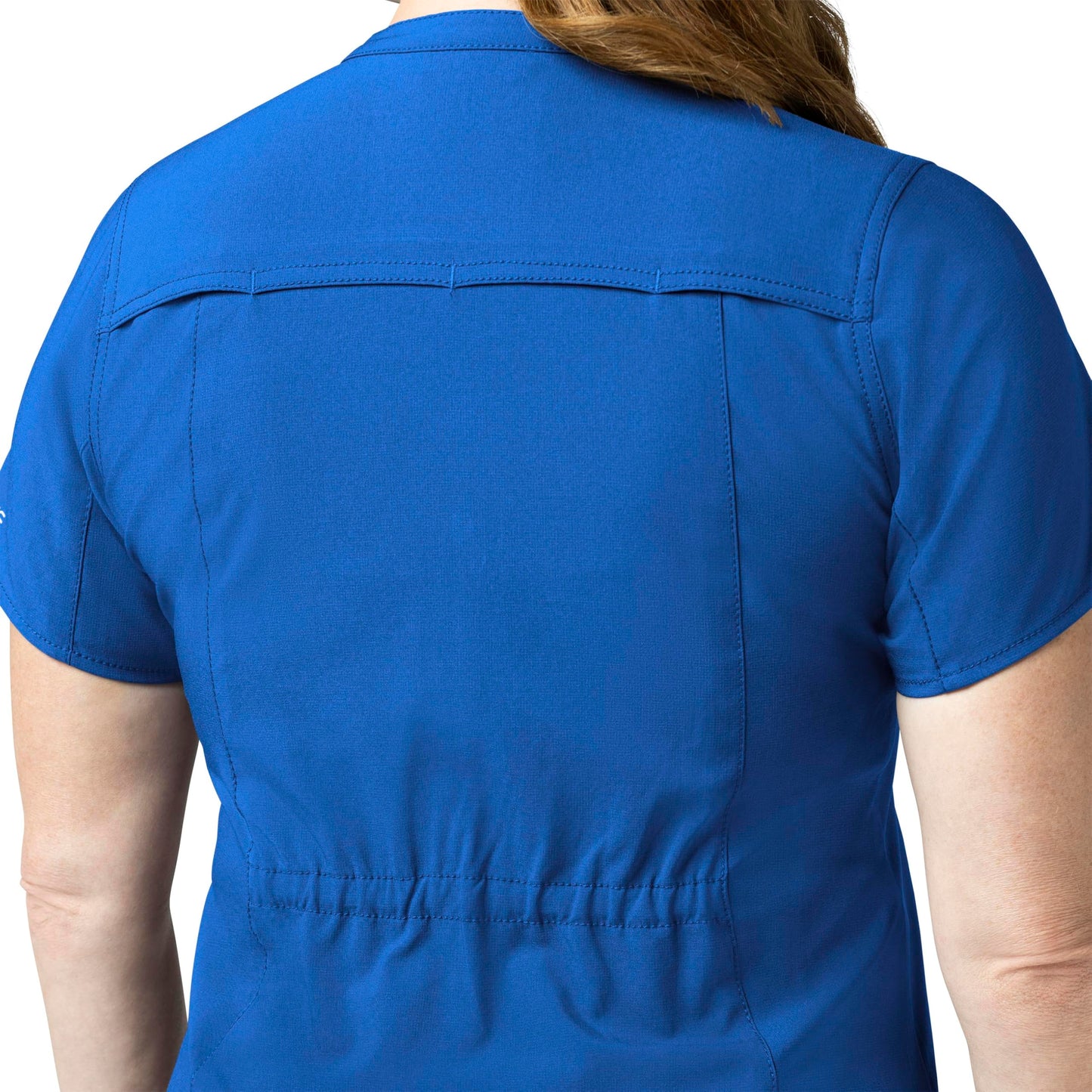 Carhartt Cross-Flex Scrubs for Women, Henley Tunic Scrub Top - Royal, M
