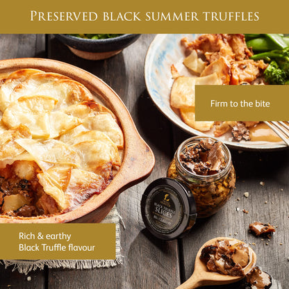TruffleHunter - Black Truffle Slices - Preserved Truffles in Extra Virgin Olive Oil - 2.82 Oz