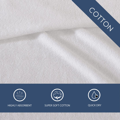 Tommy Bahama - Washcloths, Soft & Absorbent Cotton Towels, Fade Resistant, Oeko-Tex Certified (Island Retreat White, 12 Piece)