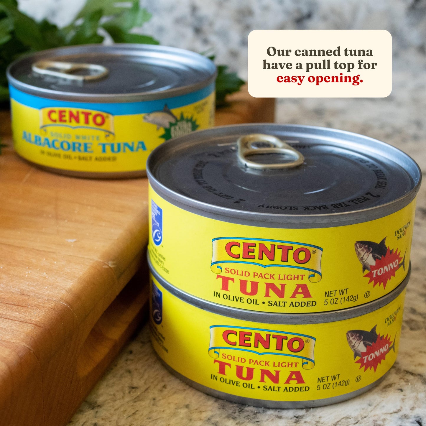Cento Solid Pack Light Tuna in Olive Oil, 5 Oz (Pack of 24) High Protein, MSC Certified, Wild Caught, Packed Fresh, Canned Tuna Fish for Snacks, Salads, Meals - Gluten Free, Non-GMO, Kosher, BPA Free