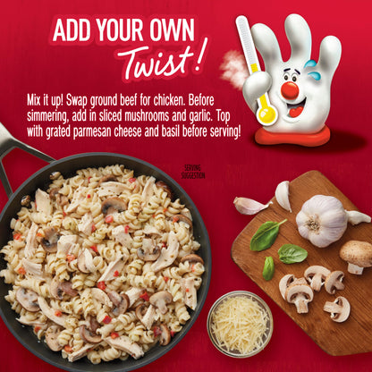 Hamburger Helper Spicy Parmesan Garlic Pasta Meal (6 oz) No Artificial Flavors, Ready in 3 Easy Steps, Quick Meals for Midweek Dinners, Busy Evenings & Families On-the-Go