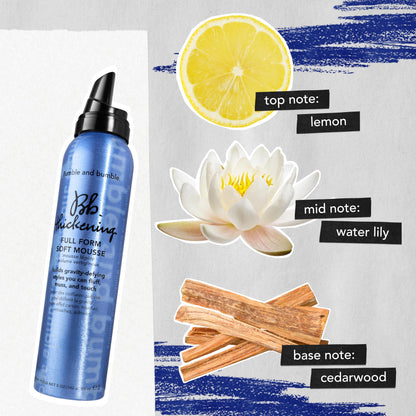 Bumble and bumble. Thickening Full Form Soft Hair Mousse | Heat Protection | Softening + Defining | Straight to Wavy, 5 Ounce