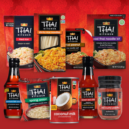 Thai Kitchen Stir Fry Rice Noodles, Gluten Free, Non GMO, Two Ingredients, Quick Cook, For Pad Thai and Other Stir-Fry Dishes, 14 oz