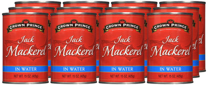 Crown Prince Mackerel in Water, 15-Ounce Cans (Pack of 12)