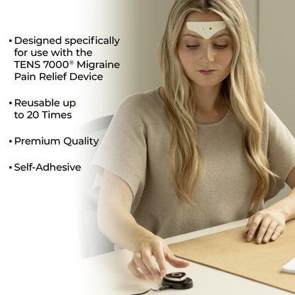 TENS 7000 Migraine Pads, 4 Count Per Pack – Compatible with TENS 7000 Migraine Relief Device, Replacement Pack, Wearable for Migraines and Migraña