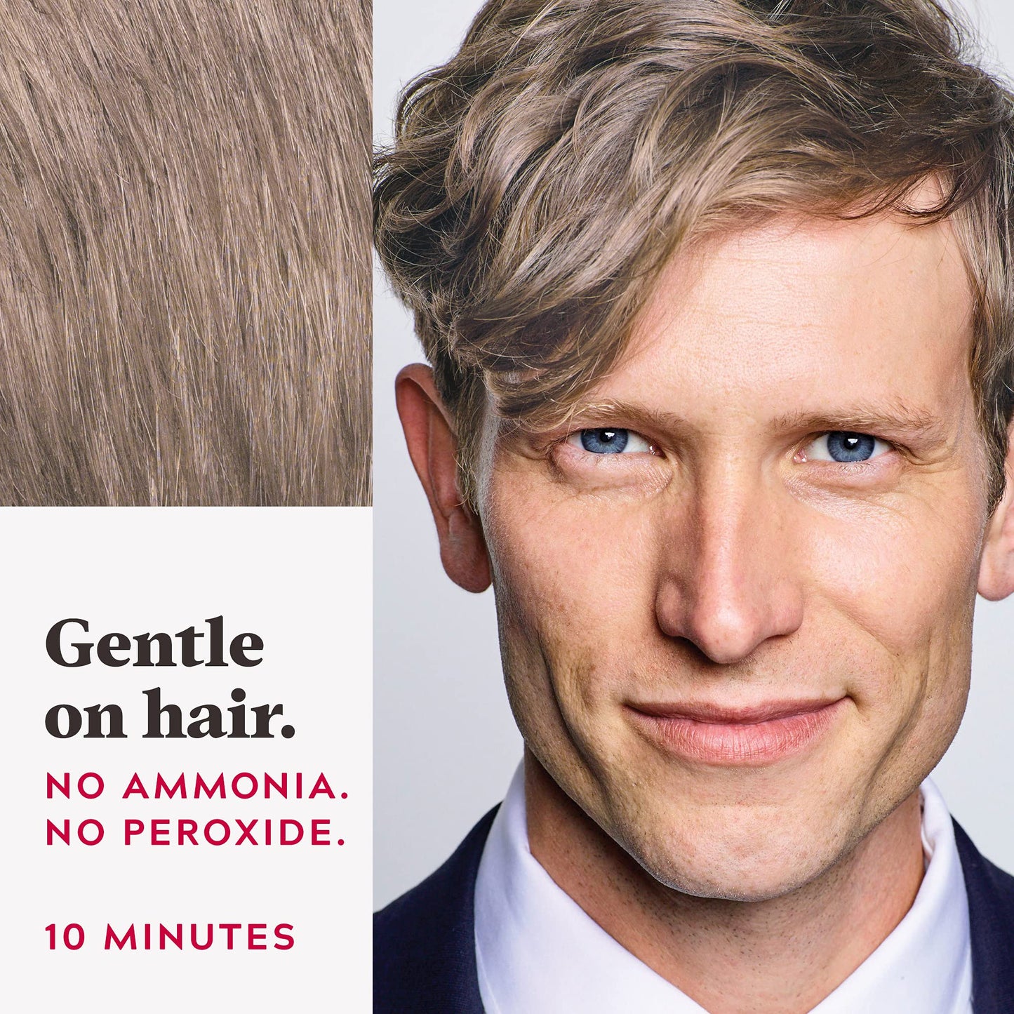 Just For Men Easy Comb-In Color Mens Hair Dye,Easy No Mix Application with Comb Applicator - Sandy Blond,A-10,(Pack of 2)