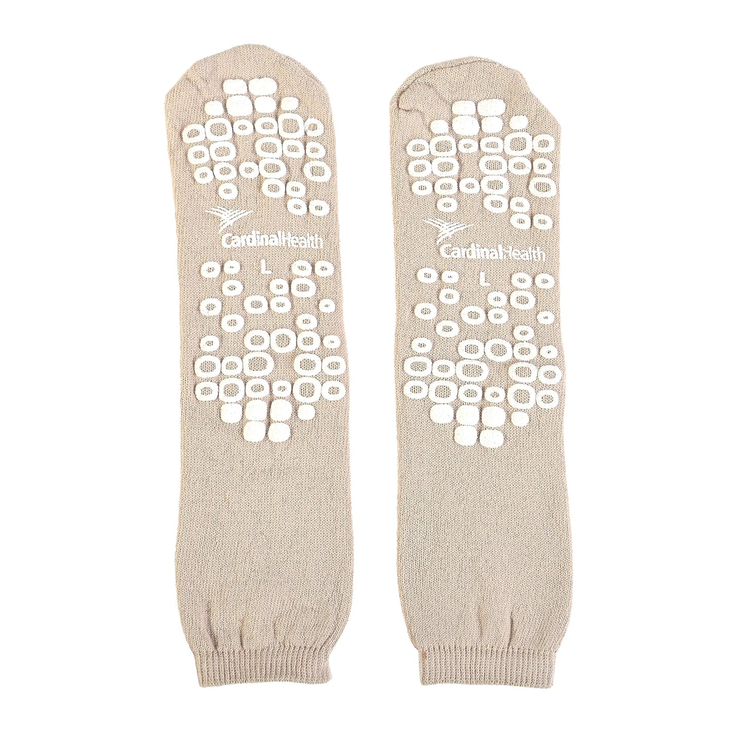 Cardinal Health 58125-TAN Terry in Single Tread Patient Safety Slippers, Tan, Large, Case of 48 Pairs
