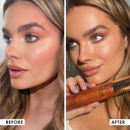 ICONIC LONDON Prep-Set-Tan Glow | Shimmering Self Tanning Facial Mist with Hyaluronic Acid, Cruelty-Free, Vegan Makeup, 2.53 Fl oz