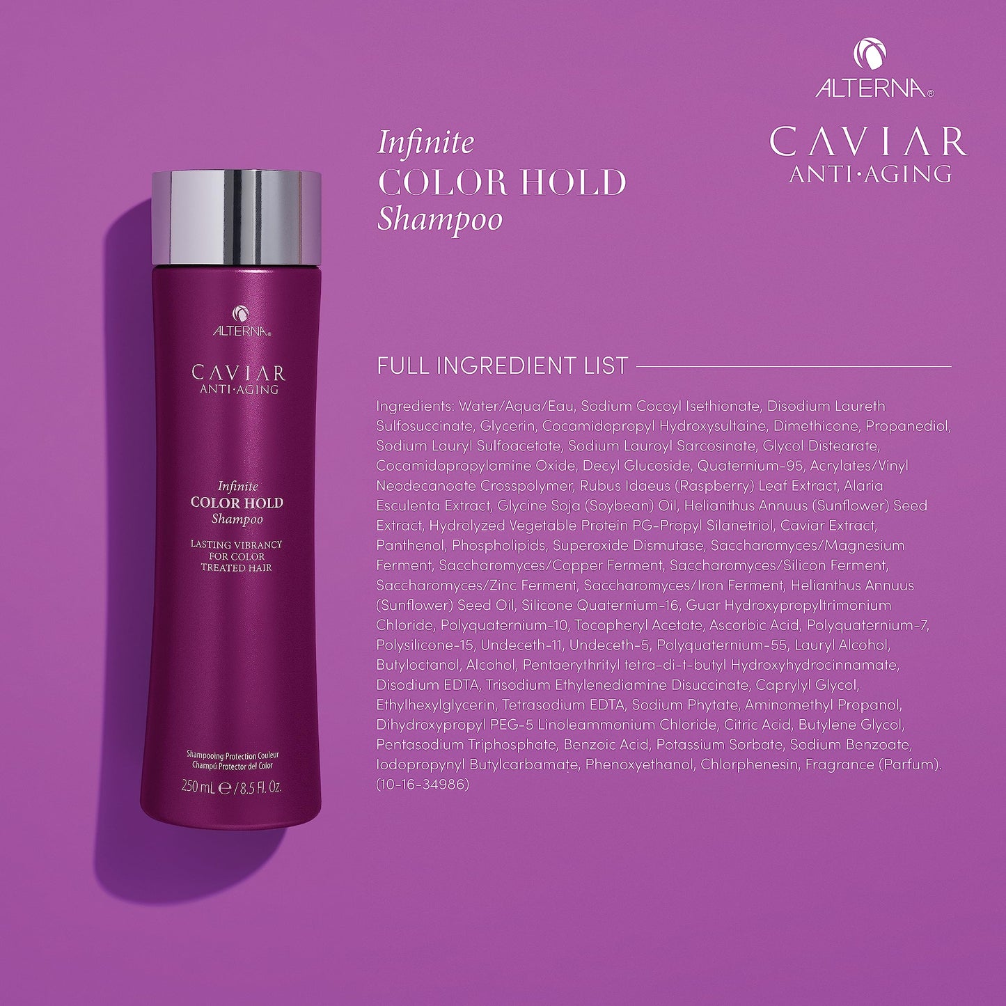 CAVIAR Anti-Aging Infinite Color Hold Shampoo | For Color Treated Hair | Minimizes Color Fade | Sulfate Free
