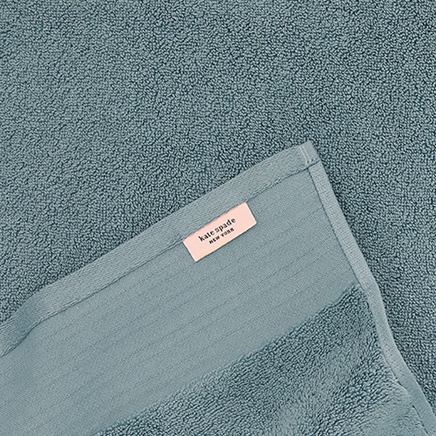 Kate Spade New York Scallop Pleat 580 GSM Terry 1 Piece Wash Cloth, 13 x 13 Inches, 100% Cotton (Storm Cloud)