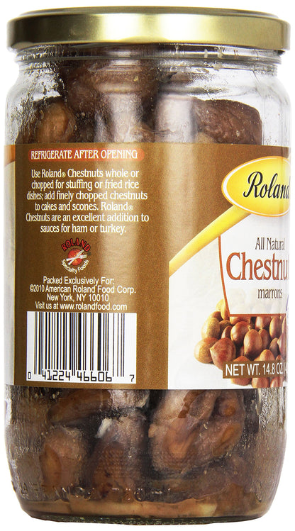 Roland Foods Roasted Chestnuts, 14.8 Ounce Jar, Pack of 1