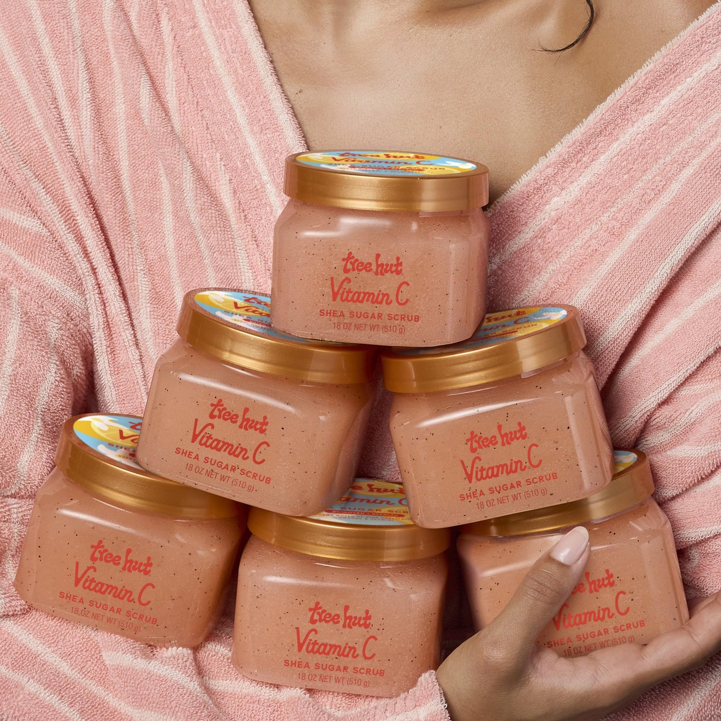 Tree Hut Vitamin C Shea Sugar Scrub, 18 oz, Ultra Hydrating and Exfoliating Scrub for Nourishing Essential Body Care