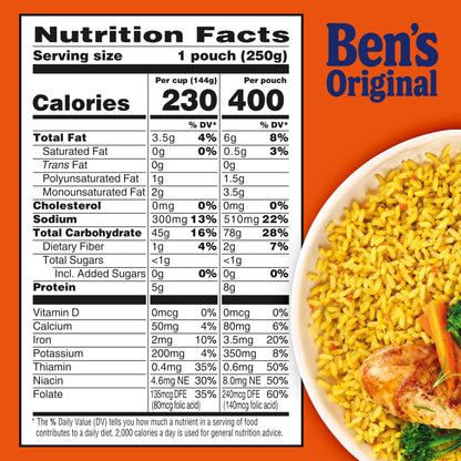 BEN'S ORIGINAL Ready Rice Roasted Chicken Flavored Rice, Easy Dinner Side, 8.8 oz Pouch (Pack of 12)