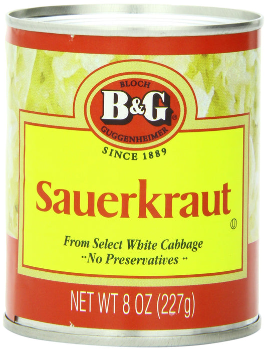 B&G Sauerkraut, 8 Ounce Can (Pack of 24)