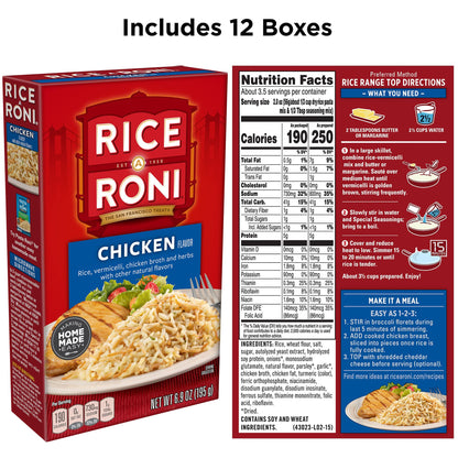 Rice-A-Roni Chicken, 6.9oz Boxes (12 Pack)