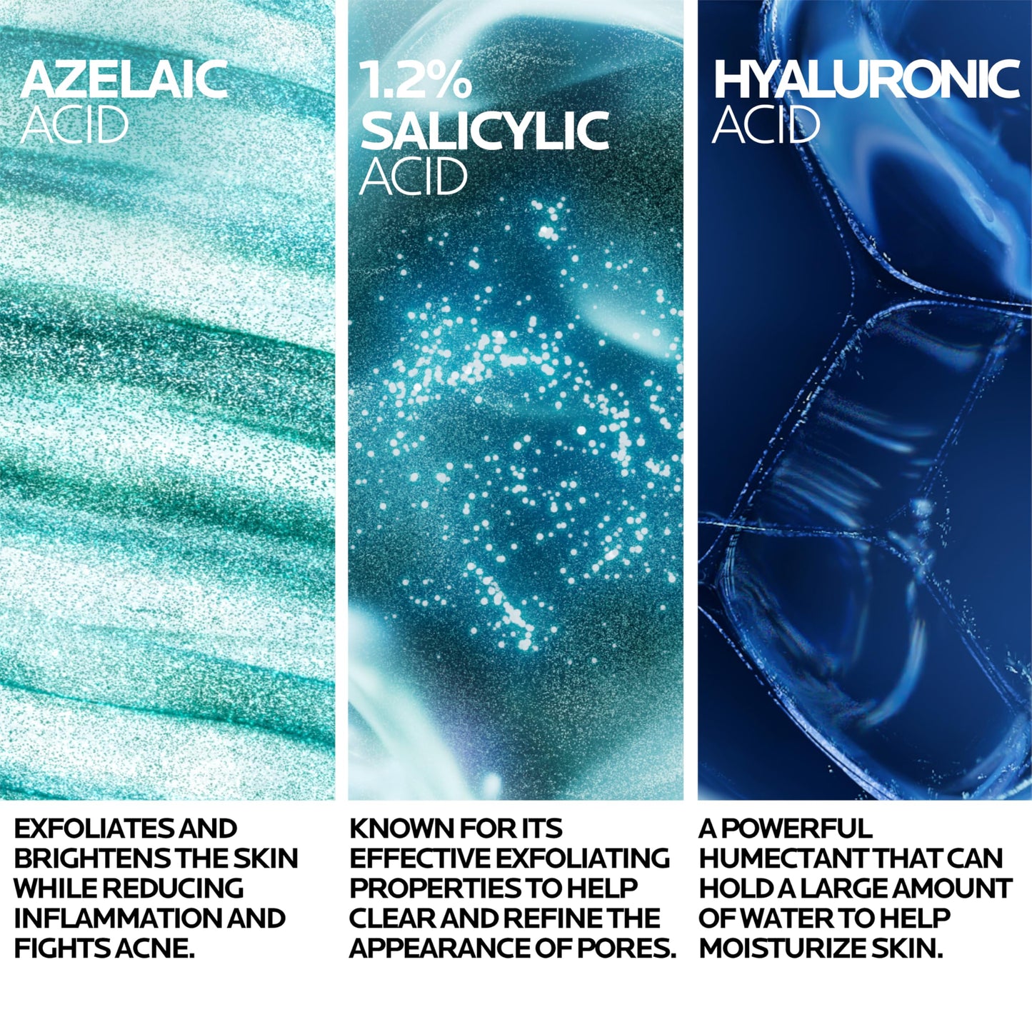 La Roche-Posay Effaclar A.Z. Gel, Azelaic Acid & Salicylic Acid for Acne Treatment, Anti-Aging & Acne Scars, Dual Action Medicated Face Gel for Breakouts & Signs of Aging, 1.35 oz