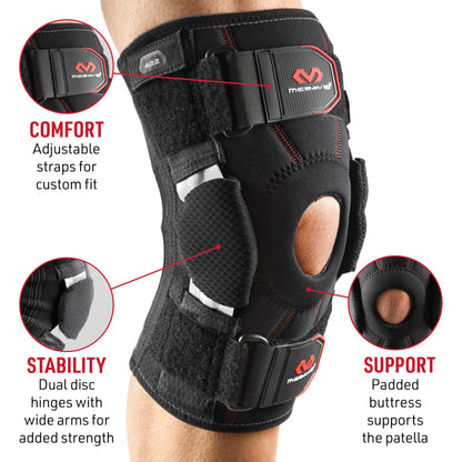 McDavid Hinged Knee Brace for Men & Women, Maximum Knee Support & Compression for Stability & Recovery, Ligament, Hyperextension Support
