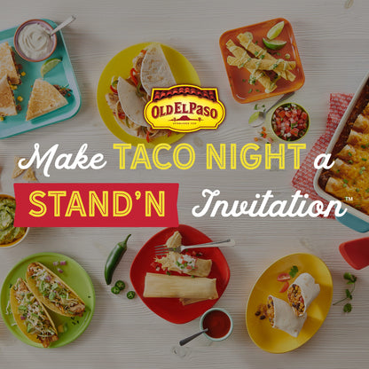 Old El Paso Stand 'N Stuff Shells and Tortilla Bowls, Hard & Soft Taco Dinner Kit, 9.4 oz.