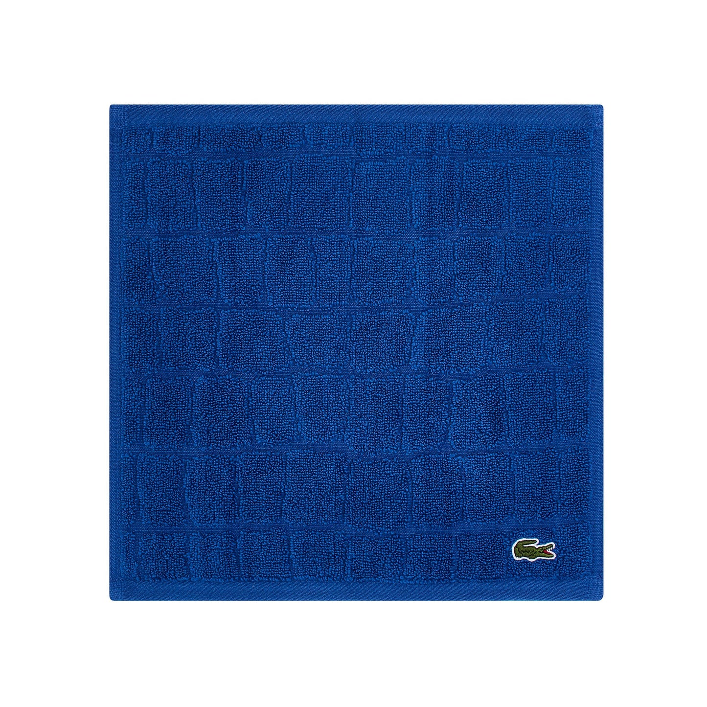 Lacoste Croc Scale 100% Cotton Towels – Highly Absorbent & Quick Drying, Premium Super Soft Bath Towel, Bathroom Essential, Gift for All Occasions, Machine Washable, Surf Blue, 13" x 13" Wash Cloth