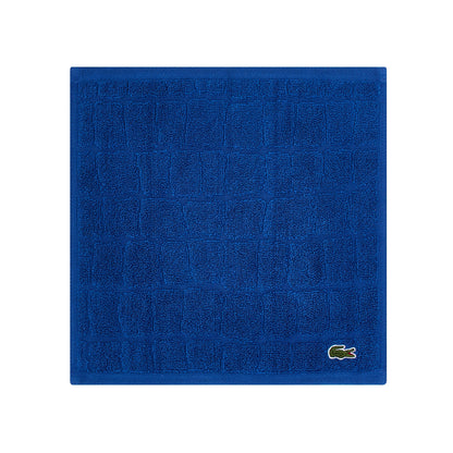 Lacoste Croc Scale 100% Cotton Towels – Highly Absorbent & Quick Drying, Premium Super Soft Bath Towel, Bathroom Essential, Gift for All Occasions, Machine Washable, Surf Blue, 13" x 13" Wash Cloth
