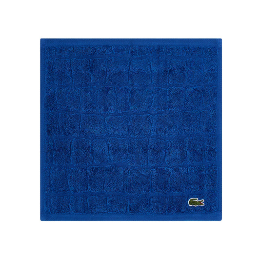 Lacoste Croc Scale 100% Cotton Towels – Highly Absorbent & Quick Drying, Premium Super Soft Bath Towel, Bathroom Essential, Gift for All Occasions, Machine Washable, Surf Blue, 13" x 13" Wash Cloth