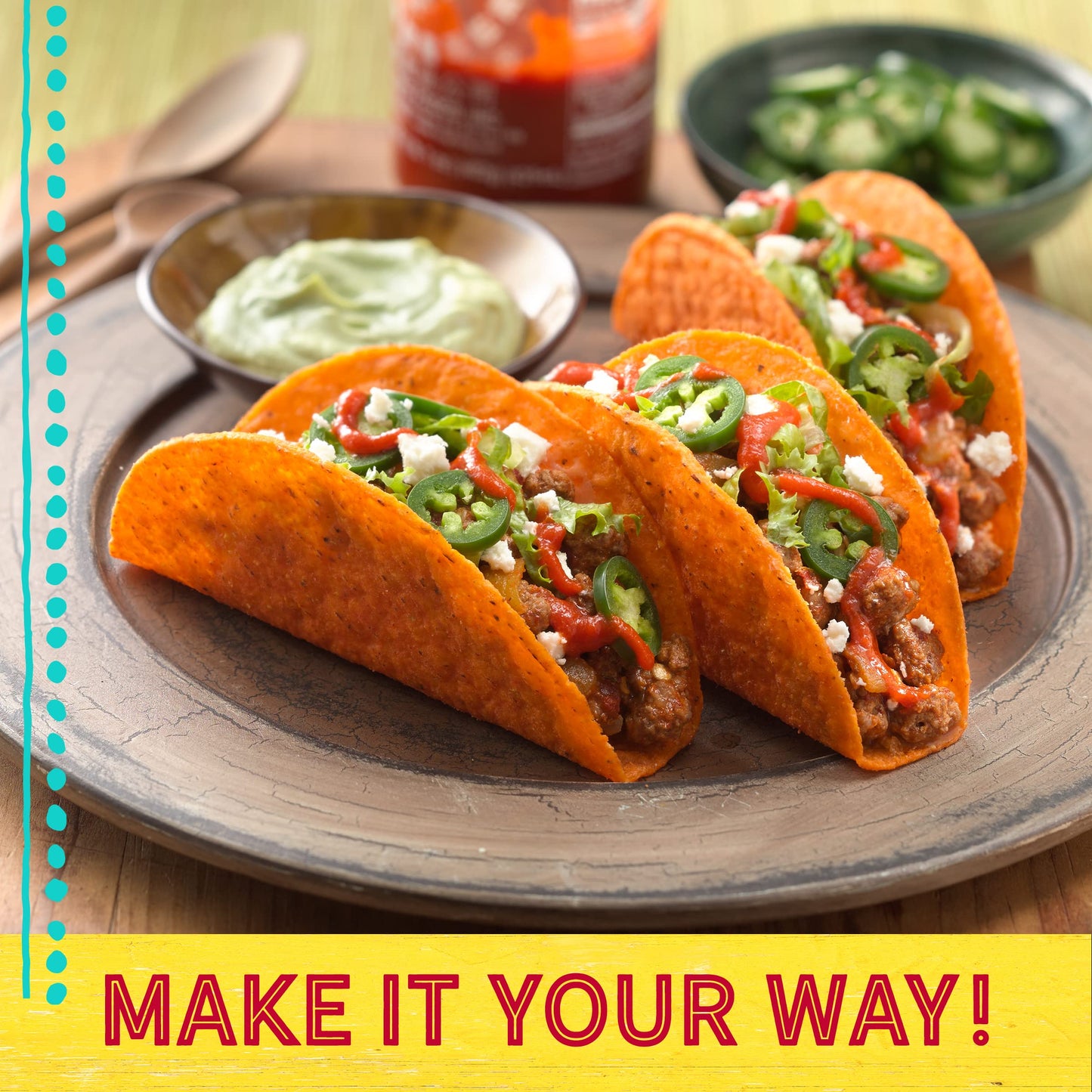 Old El Paso Bold Taco Dinner Kit with Nacho Cheese Flavored Stand 'N Stuff Taco Shells, Taco Sauce, and Seasoning Mix, 10 Ct, 9.5 oz