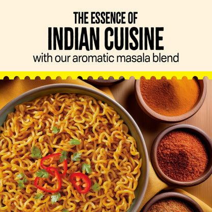 Maggi Classic Indian Masala Noodles, 3 min Indian Noodles, Mildly Spicy, Vegetarian, Halal, Kosher, 4 Pack