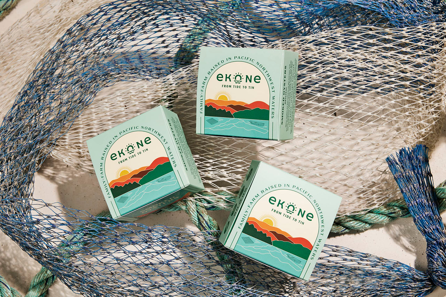 Ekone Original Smoked Oysters Farmed, Raised, Canned in Washington State 3oz (6 Pack)