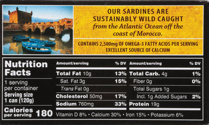 Crown Prince Sardines in Mustard, 4.25-Ounce Cans (Pack of 12)