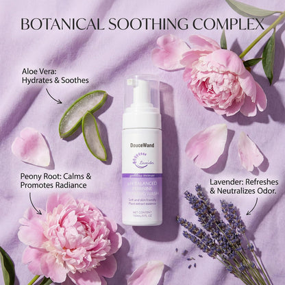 Feminine Foam Wash - pH Balanced Intimate Cleanser with Prebiotic Agave, Peony & Aloe. Soothing Odor Control & Daily Freshness for Sensitive Skin. Lavender Scent, 5 fl oz