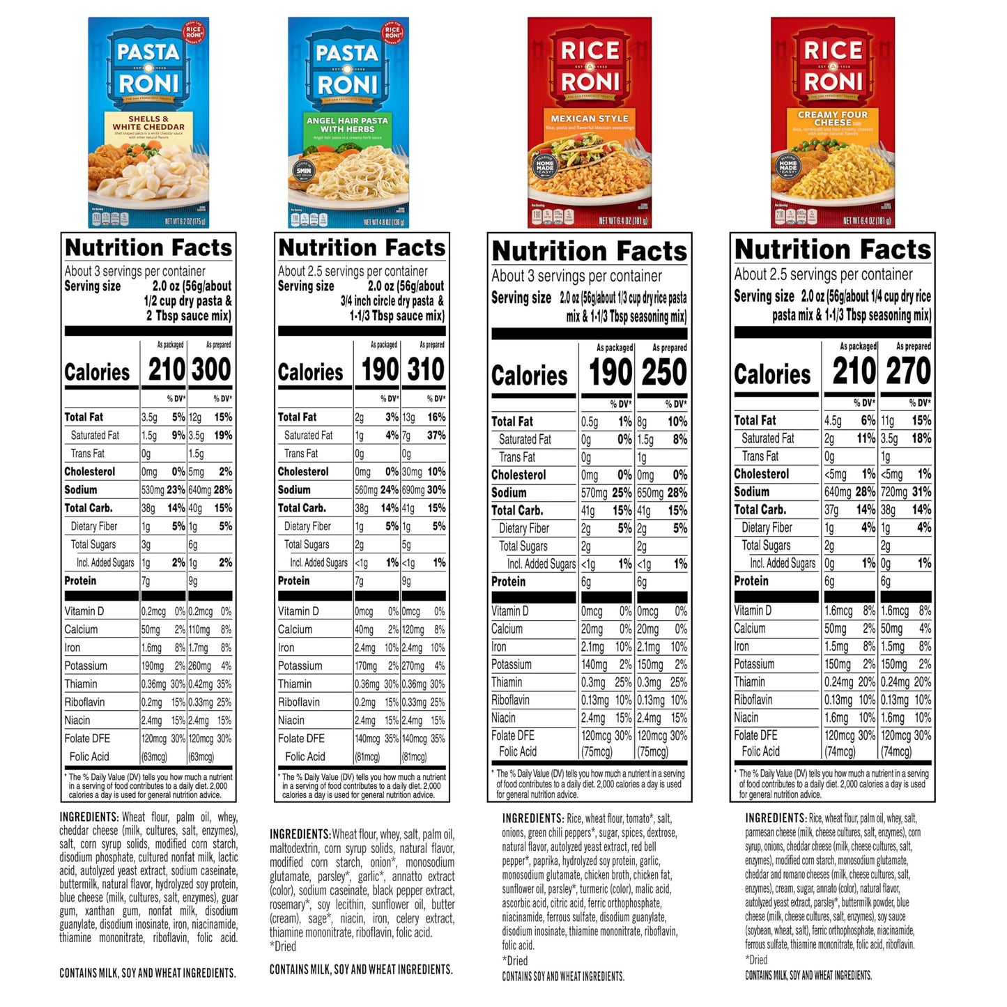 Rice-A-Roni Box Favorites Variety Pack, 10 Boxes