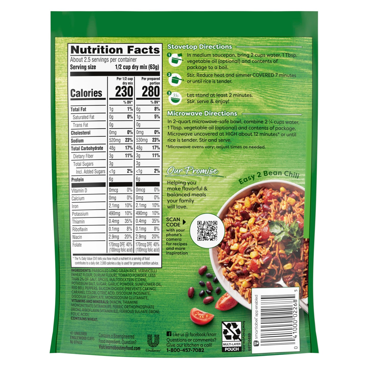 Knorr Rice Sides 12 Count Spanish Rice For a Tasty Rice Side Dish No Artificial Flavors or Preservatives 5.6 oz