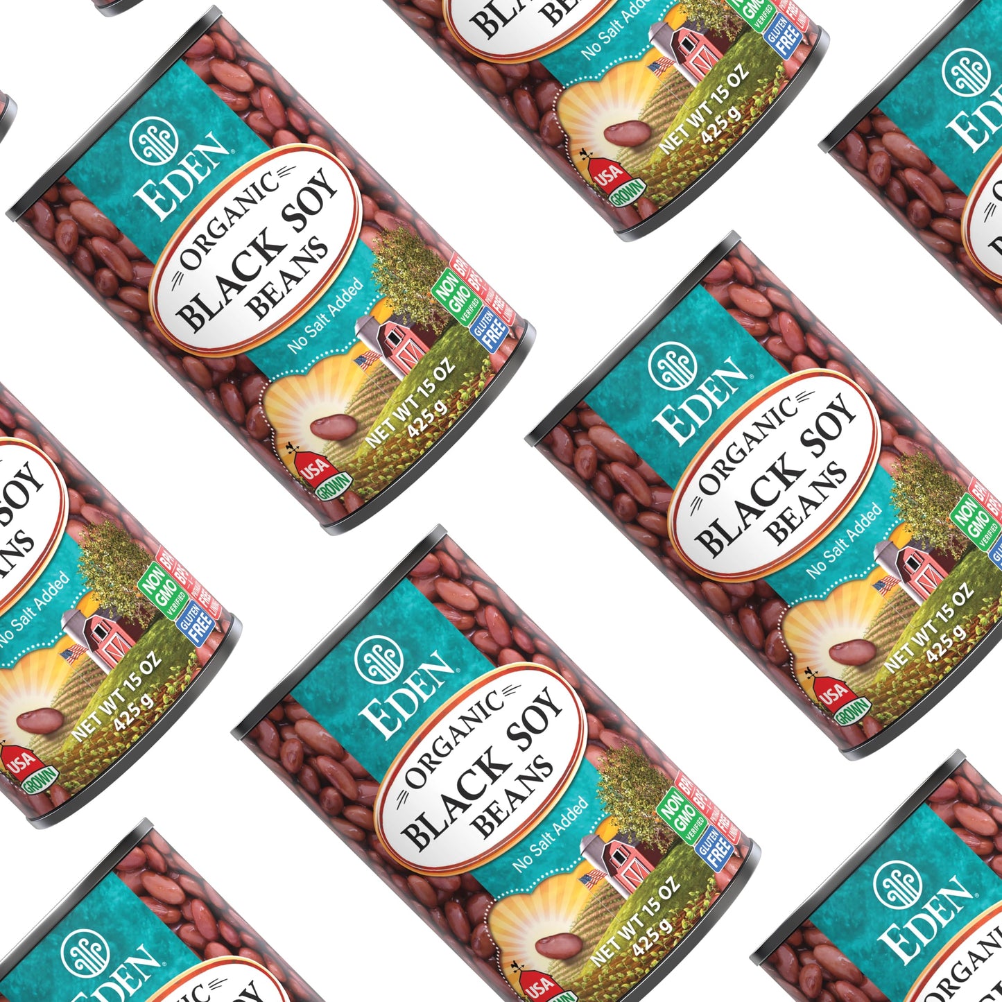 Eden Organic Black Soybeans, 15 oz Can (12-Pack), Complete Protein, No Salt, Non-GMO, Gluten Free, Vegan, Kosher, U.S. Grown, Heat and Serve, Macrobiotic, Soy Beans …