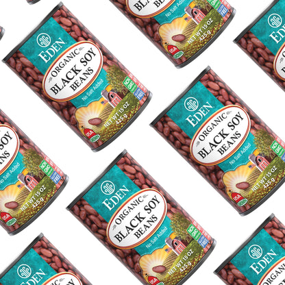 Eden Organic Black Soybeans, 15 oz Can (12-Pack), Complete Protein, No Salt, Non-GMO, Gluten Free, Vegan, Kosher, U.S. Grown, Heat and Serve, Macrobiotic, Soy Beans …