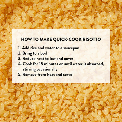 DeLallo Quick Cook Cheese Risotto Rice Mix, Made in Italy, Ready in 15 Minutes, Non-GMO, Authentic Italian Recipe, Creamy Texture, Vegetarian, (3 Pack)