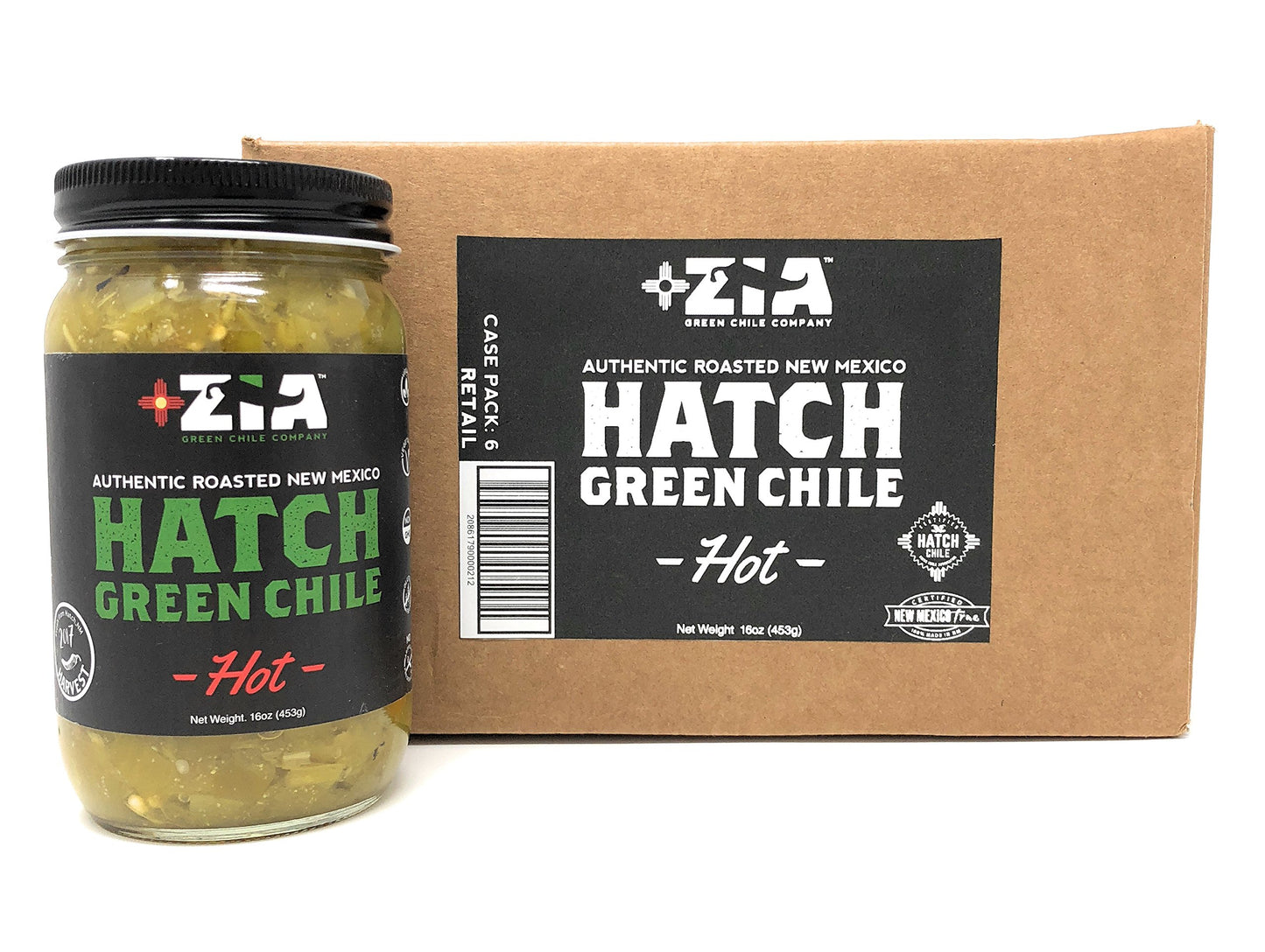 Original New Mexico Hatch Green Chile By Zia Green Chile Company - Delicious Flame-Roasted, Peeled & Diced Southwestern Certified Green Peppers For Salsas, Stews & More, Vegan & Gluten-Free - 6 Pack